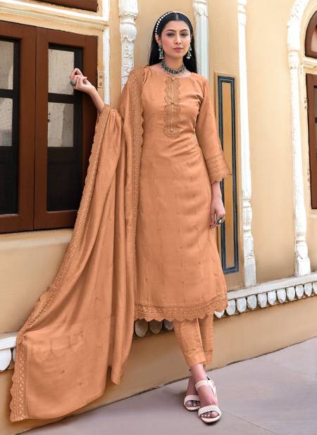Peach Colour BELA SHAMA Heavy Festive Wear Designer Viscose Muslin Salwar Suit Collection 3174